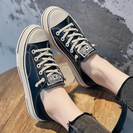 Size:4.5-9 Women Fashion Color Blocking Patchwork Sneakers - Image 6