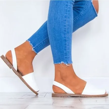 Size:4.5-11 Women Bohemian Casual Solid Color Suede Upper Sandals - Image 5