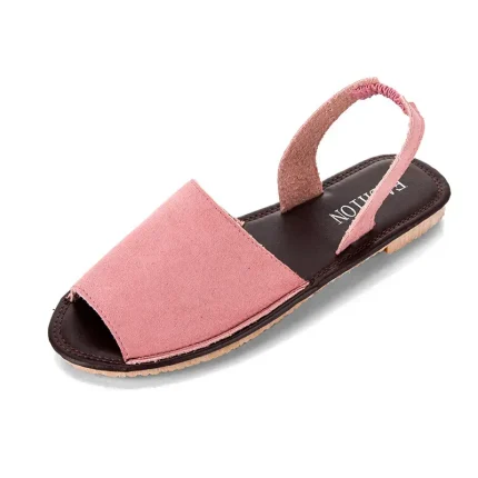 Size:4.5-11 Women Bohemian Casual Solid Color Suede Upper Sandals - Image 7