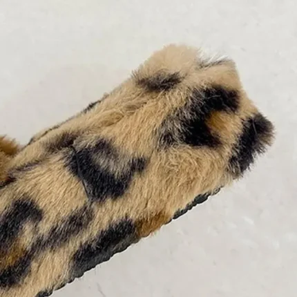 Size:5-12 Women Fashion Color Blocking Plush Slippers - Image 5