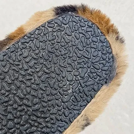 Size:5-12 Women Fashion Color Blocking Plush Slippers - Image 6