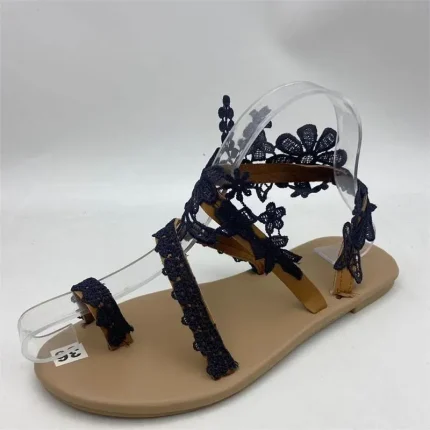 Size:4.5-11 Women Simple Style Flower Decoration Sandals - Image 8