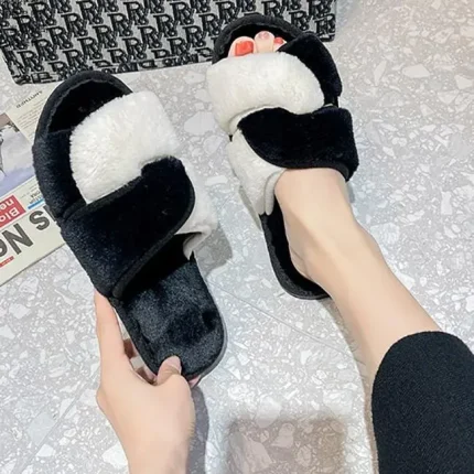 Size:5-11 Women Fashion Color Blocking Plush Shoes - Image 7