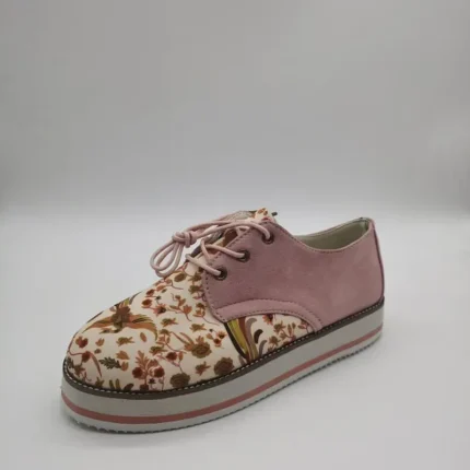Size:4.5-11 Women Bigger Sizes Retro Flower Pattern Design Loafers - Image 5