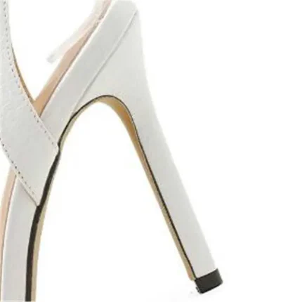 Size:4.5-10 Women Plus Size Chain Decorative High Heel Sandals - Image 7