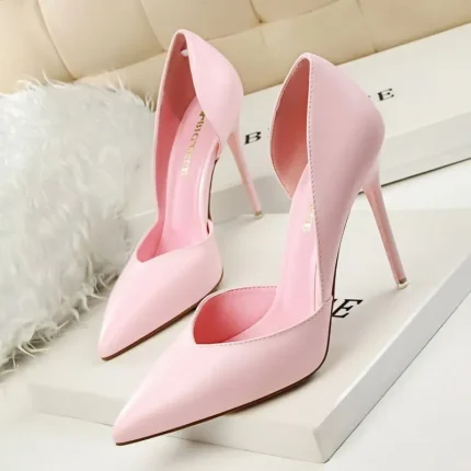 Size 4.5-8.5 Women Fashion Solid Color Pointed-toe Stiletto Shoes Pumps