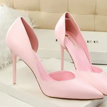 Size 4.5-8.5 Women Fashion Solid Color Pointed-toe Stiletto Shoes Pumps - Image 4
