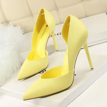 Size 4.5-8.5 Women Fashion Solid Color Pointed-toe Stiletto Shoes Pumps - Image 8