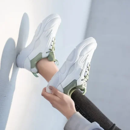 Size:4.5-8.5 Women Fashion Breathable Lace-up Leisure Sneakers - Image 4