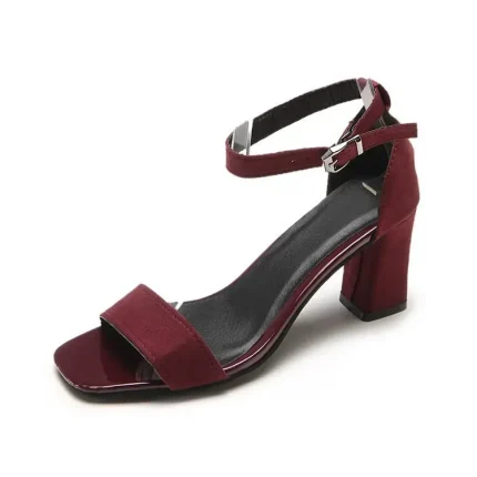Size:4.5-8.5 Women Ankle Strap Block Heels Sandals Shoes - Image 6
