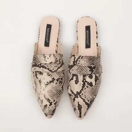Size:4.5-10 Women Snake Pattern Flats Slippers Shoes - Image 4