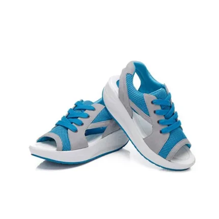 Size:4.5-9 Women Summer Peep-toe Platform Sneakers Shoes - Image 4